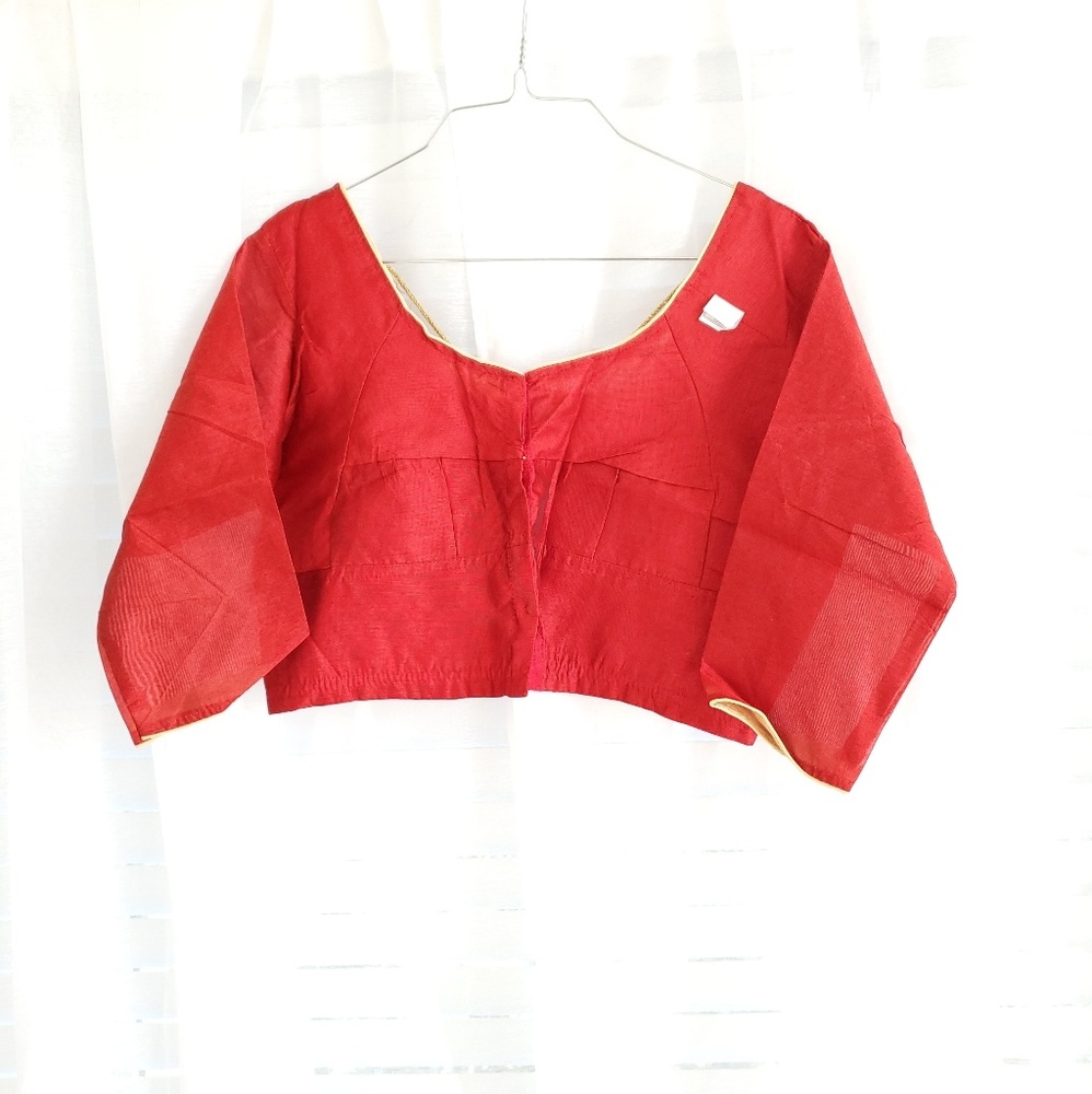 NWOT Red Saree Blouse Top
